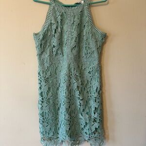 Elegant Lace Dress in Mint Green